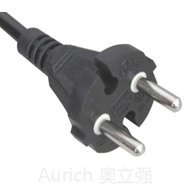 歐式二芯圓針插頭電源線，歐標電線，VDE電源線插頭，生產廠家
